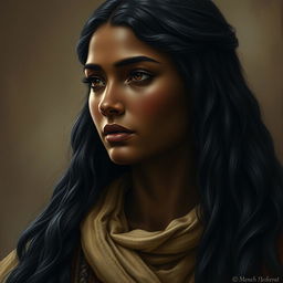 A realistic portrait of Esther from the Bible