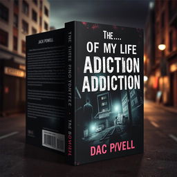 Create a book cover for 'The Misadventures of My Life & Addiction,' a biography by Jack Powell