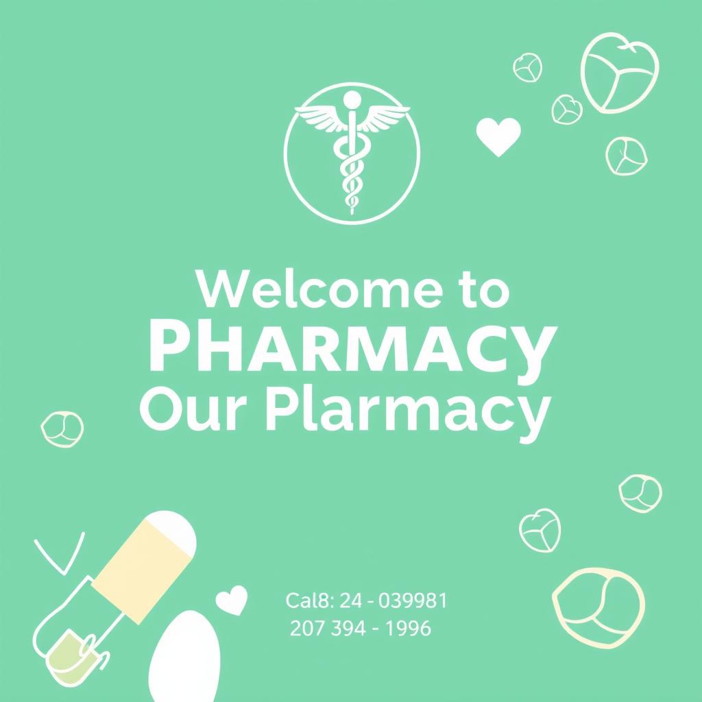 Create a cover page for a pharmacy