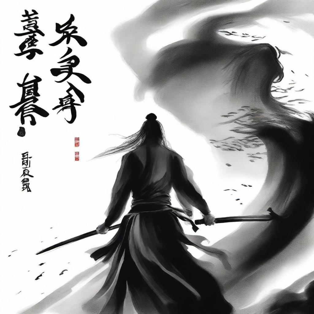 A cover design for a wuxia-inspired novel titled 'Return of the Conqueror