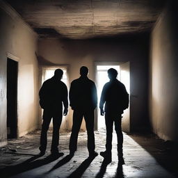 A group of three friends, who are ghost hunters, are exploring a haunted location