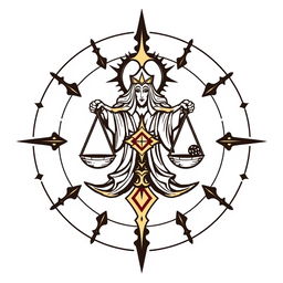 Create a divine symbol for a Dungeons & Dragons god of contracts and bets