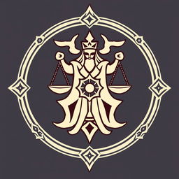 Create a simple and easy-to-draw divine symbol for a Dungeons & Dragons god of contracts and bets