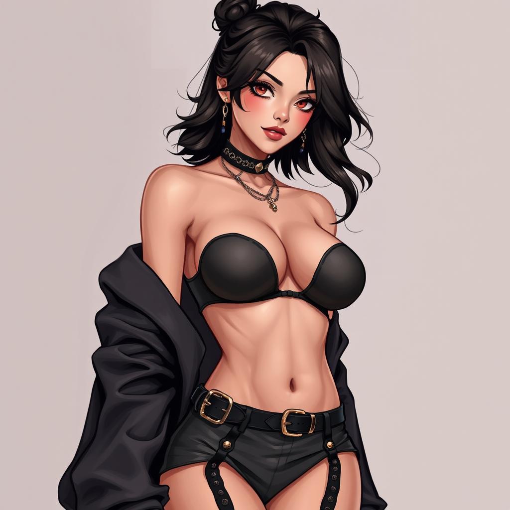 A character wearing a sexy outfit