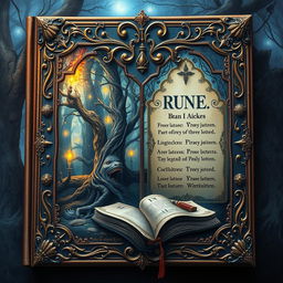 A detailed and captivating book cover with a mysterious and enchanting theme