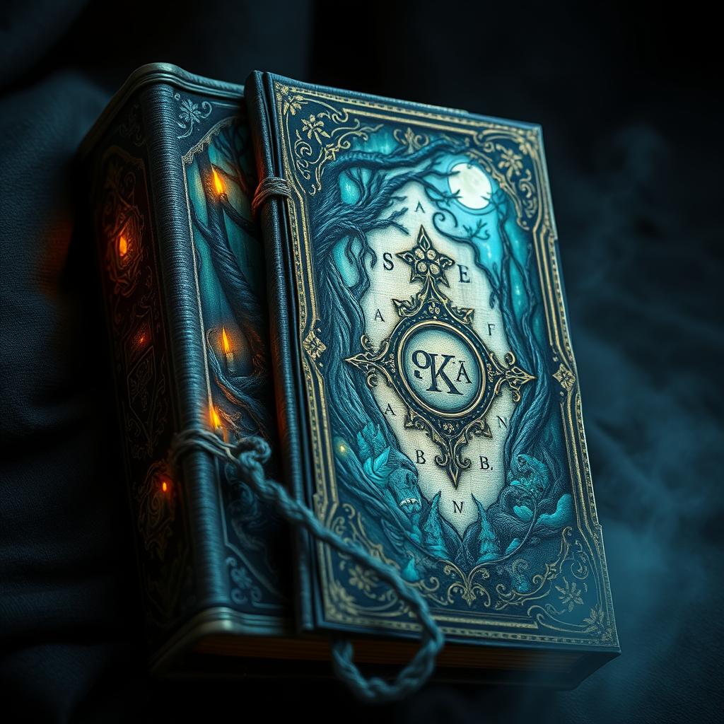 A detailed and captivating book cover with a mysterious and enchanting theme