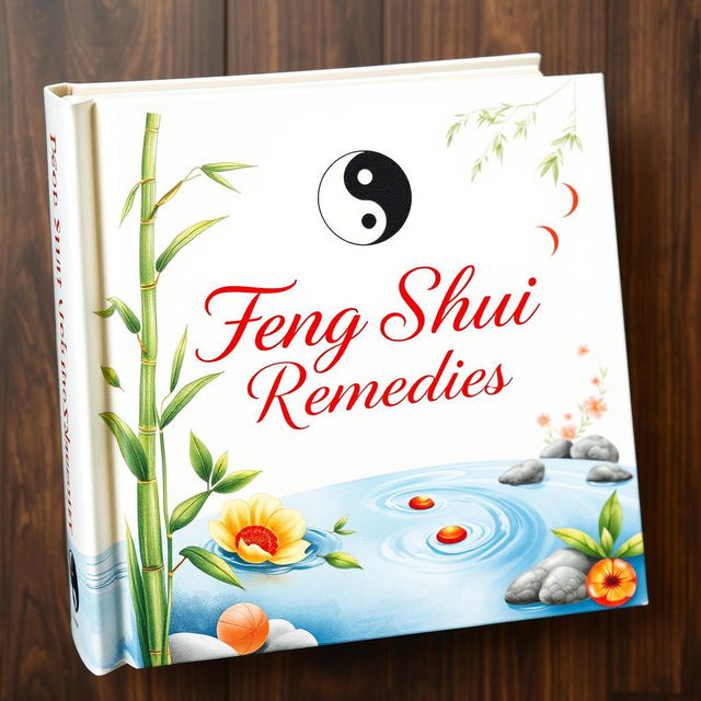 A beautifully illustrated book cover showcasing Feng Shui remedies