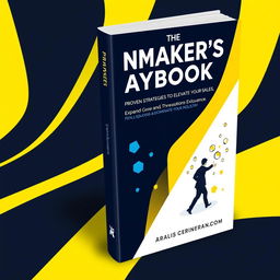 Create a book cover for a training book titled 'The Rainmaker's Playbook: Proven Strategies to Elevate Your Sales, Expand Your Influence, and Dominate Your Industry'