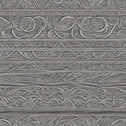 Intricate Polynesian tribal patterns with strong black lines and curvaceous designs, inspired by sea, fauna, and flora