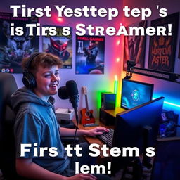 A young person taking their first steps as a streamer