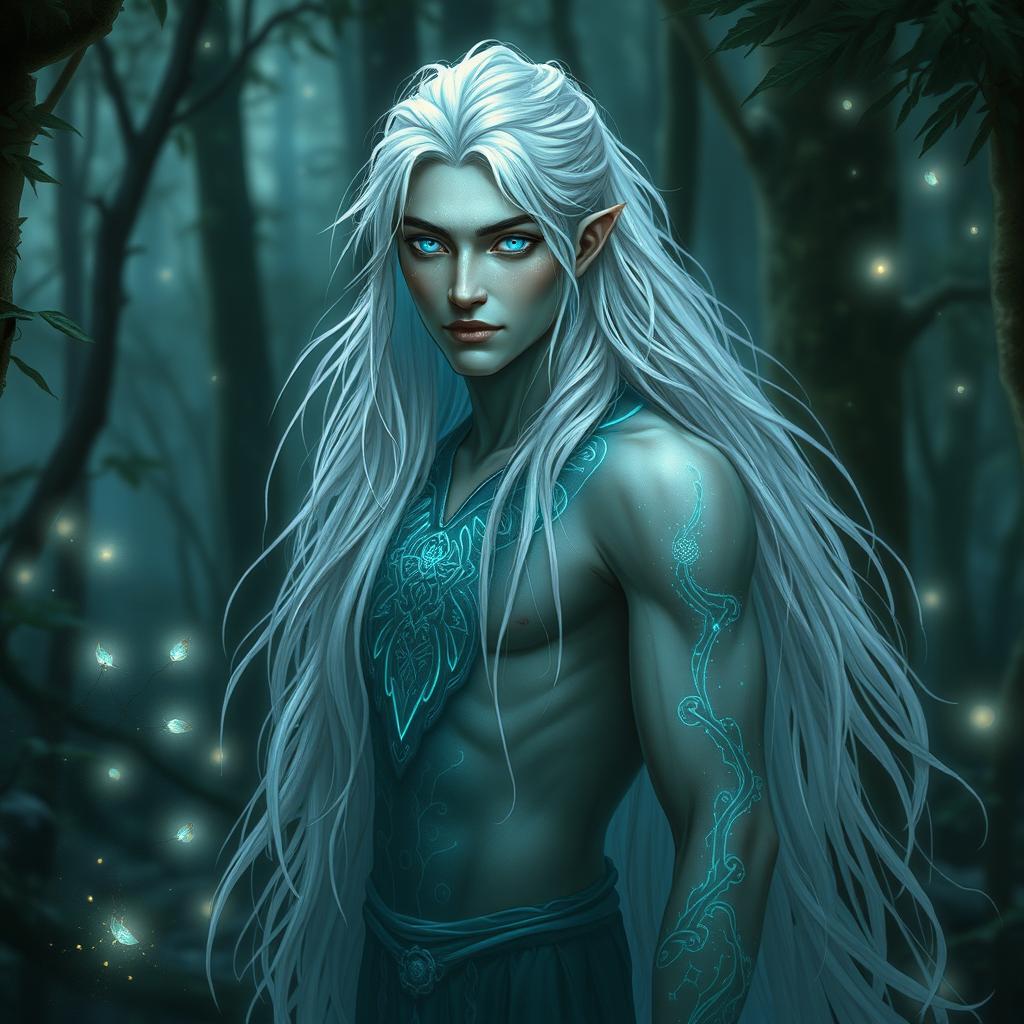 Create an image of Sylvaris, a mystical fey being with an ethereal presence