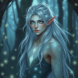 Create an image of Sylvaris, a mystical fey being with an ethereal presence