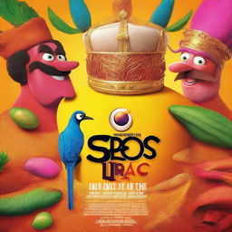 Create a movie poster for 'Les Rois Spice Hot' by Dreamworks and Universal, set to release on May 11, 2024