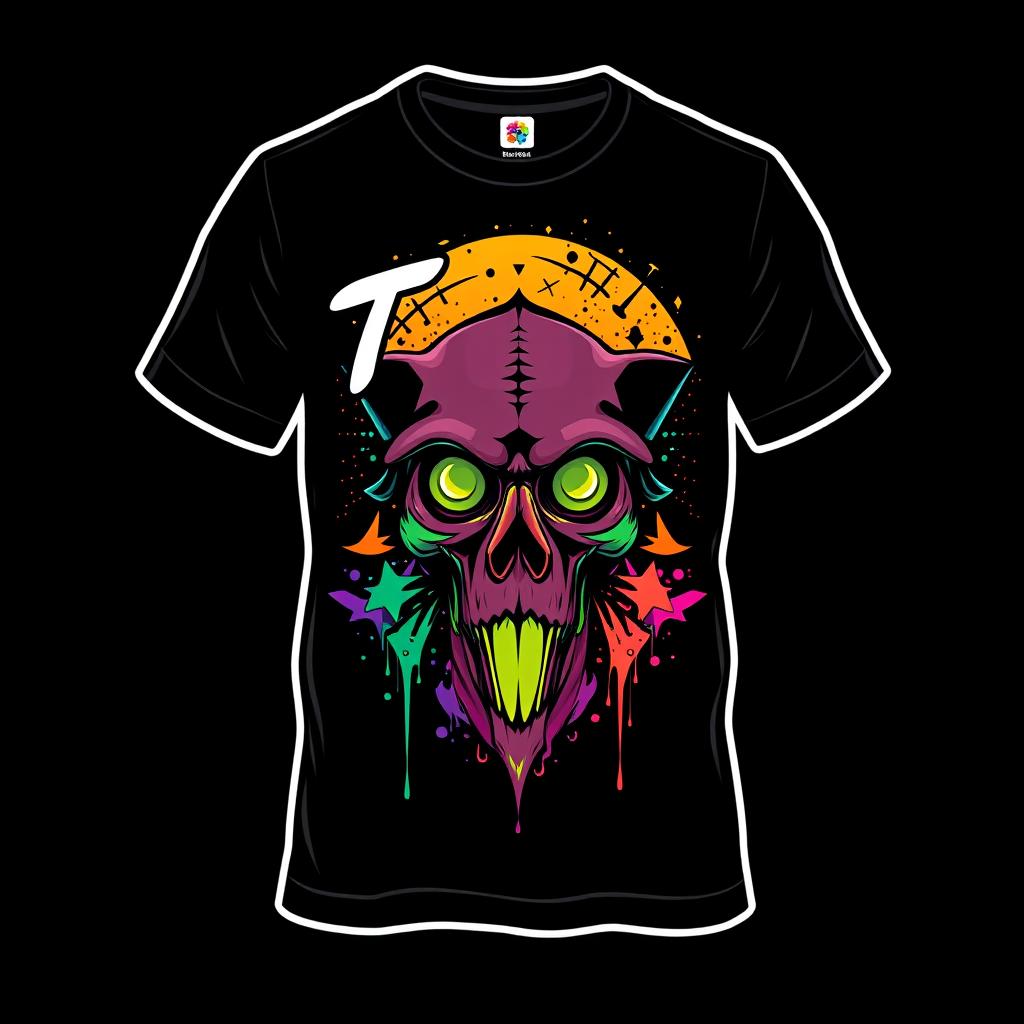 A creative and stylish t-shirt design featuring a unique and eye-catching graphic