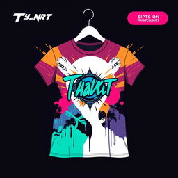 A creative and stylish t-shirt design featuring a unique and eye-catching graphic