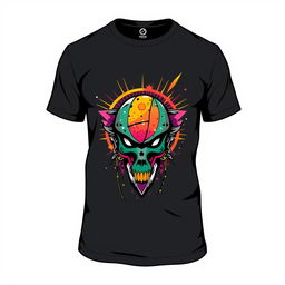 A creative and stylish t-shirt design featuring a unique and eye-catching graphic