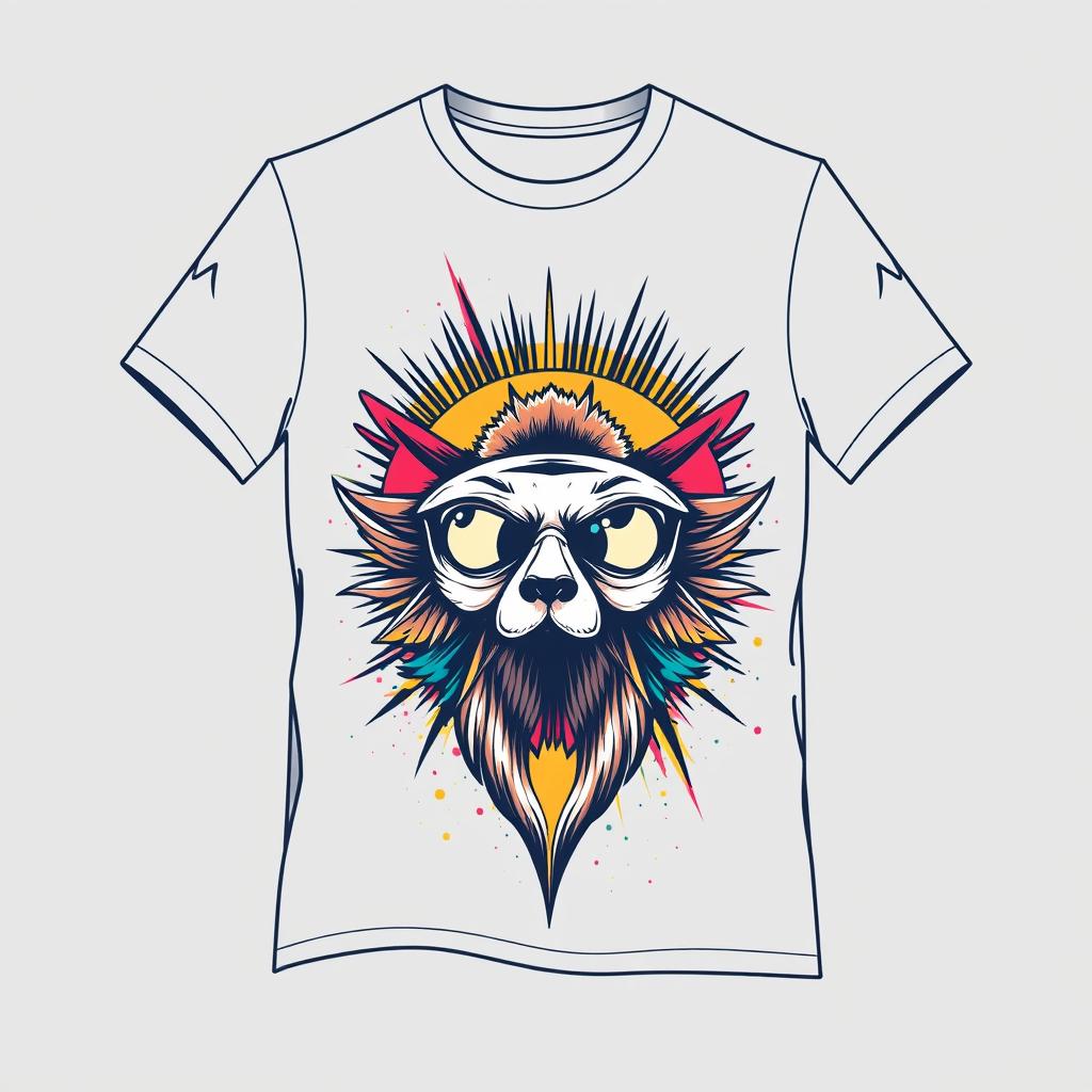 A creative and stylish t-shirt design featuring a unique and eye-catching graphic