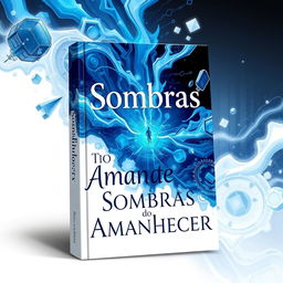 A captivating book cover illustration featuring the colors white, blue, and black, with emphasis on blue and white