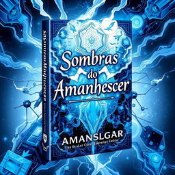 A captivating book cover illustration featuring the colors white, blue, and black, with emphasis on blue and white