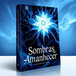 A captivating book cover illustration featuring the colors white, blue, and black, with emphasis on blue and white