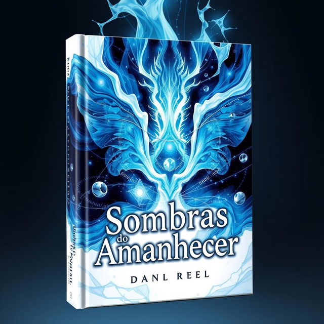 A captivating book cover illustration featuring the colors white, blue, and black, with emphasis on blue and white