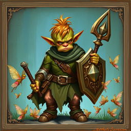 An oil-style portrait of a Dungeons and Dragons character