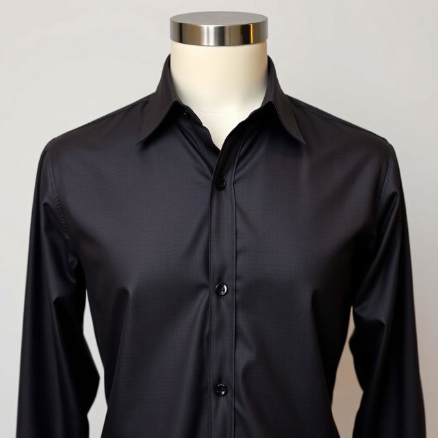 A stylish and modern dress shirt displayed on a mannequin