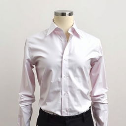 A stylish and modern dress shirt displayed on a mannequin