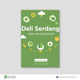 Create a document cover for 'Deli Serdang Maju, Sejahtera dan Berkelanjutan'