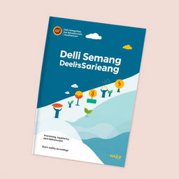 Create a document cover for 'Deli Serdang Maju, Sejahtera dan Berkelanjutan'