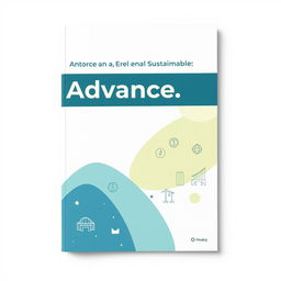 Design a document cover with the title 'Advance, Prosperous and Sustainable'