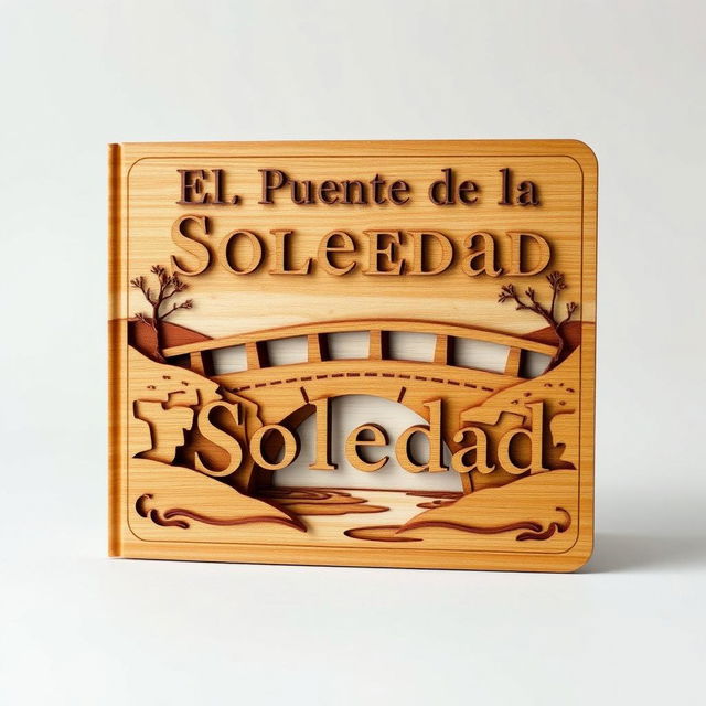 Un cartel de madera inspirado en el libro 'El Puente de la Soledad'