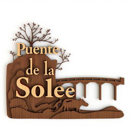 Un cartel de madera inspirado en el libro 'El Puente de la Soledad'