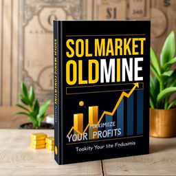 Create a book cover for a book titled 'Stock Market Goldmine: Top 10 Ways to Maximize Your Profits'