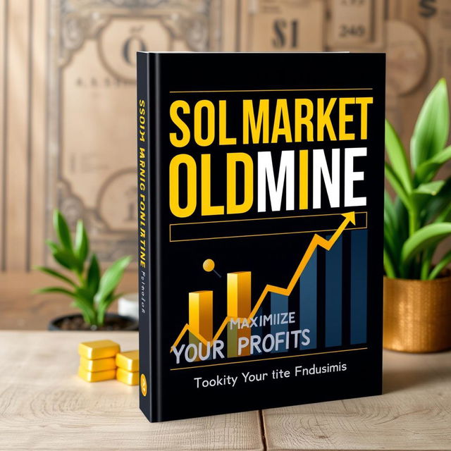 Create a book cover for a book titled 'Stock Market Goldmine: Top 10 Ways to Maximize Your Profits'