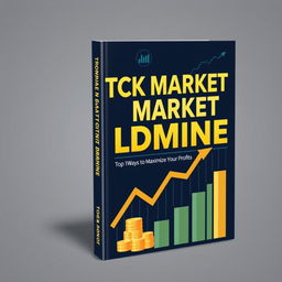 Create a book cover for a book titled 'Stock Market Goldmine: Top 10 Ways to Maximize Your Profits'