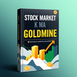 Create a book cover for a book titled 'Stock Market Goldmine: Top 10 Ways to Maximize Your Profits'