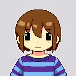 Create an image of Frisk from the game Undertale