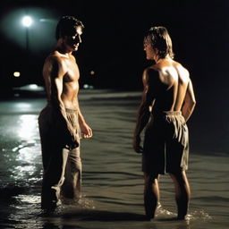 An iconic scene from the movie Cape Fear, capturing the intense psychological thriller elements