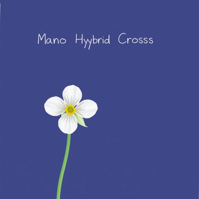 Design a serious yet attractive handwritten cover page for a 10th grader's school project on mono hybrid cross