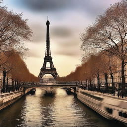 A beautiful and iconic image of Paris, capturing the essence of the city