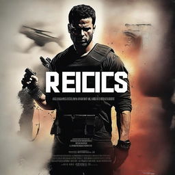 Create an action thriller movie poster for a film titled 'Redress'