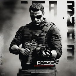 Create an action thriller movie poster for a film titled 'Redress'