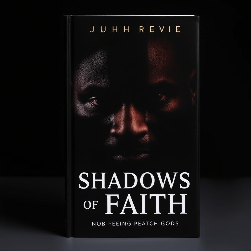 A book cover featuring the face of a black preacher with split lighting