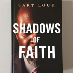 A book cover featuring the face of a black preacher with split lighting