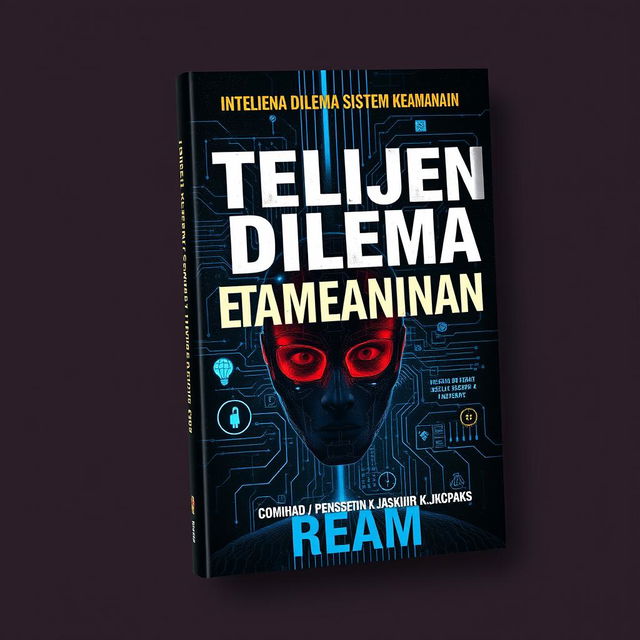 A compelling book cover for a title called 'INTELIJEN DAN DILEMA SISTEM KEAMANAN'