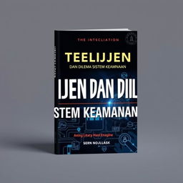 A compelling book cover for a title called 'INTELIJEN DAN DILEMA SISTEM KEAMANAN'