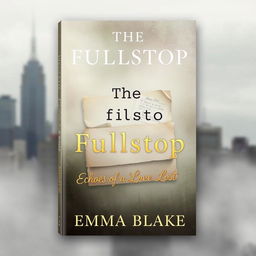 A book cover design with the title 'The Fullstop' and subtitle 'Echoes of a Love Lost' by Emma Blake