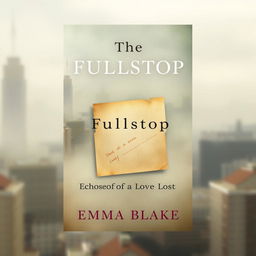 A book cover design with the title 'The Fullstop' and subtitle 'Echoes of a Love Lost' by Emma Blake