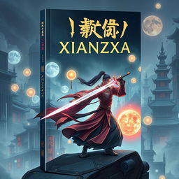 Create a book cover with a sci-fi xianxia theme